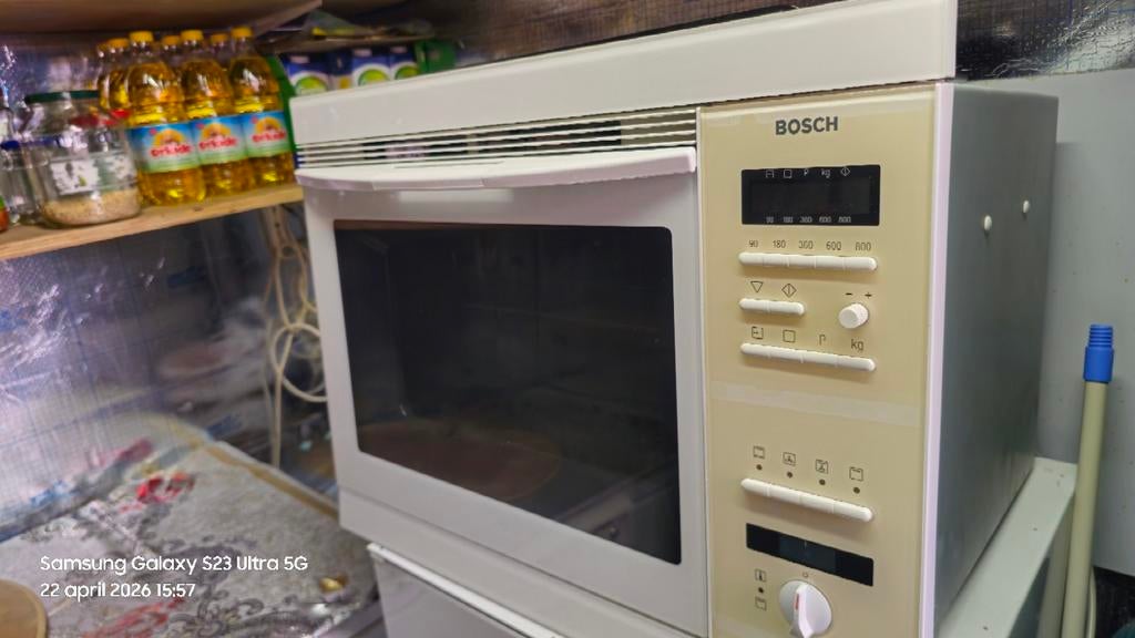 Bosch Inbouw Combimagnetron met Ovenfunctie, Witgoed en Apparatuur, Magnetrons, Ophalen, Combimagnetron, Gebruikt, Inbouw