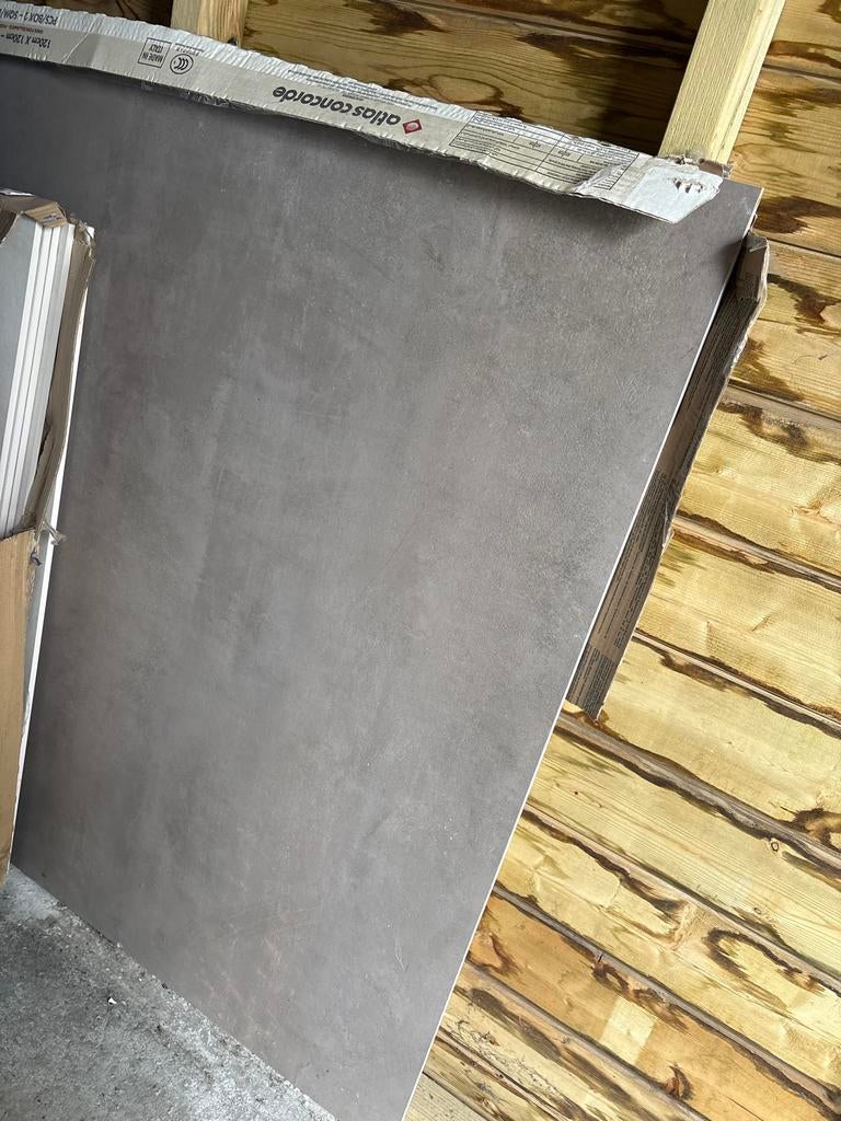 Grote grijze tegel 120x120 cm, Doe-het-zelf en Verbouw, Tegels, 60 cm of meer, Keramiek, Nieuw, Ophalen of Verzenden
