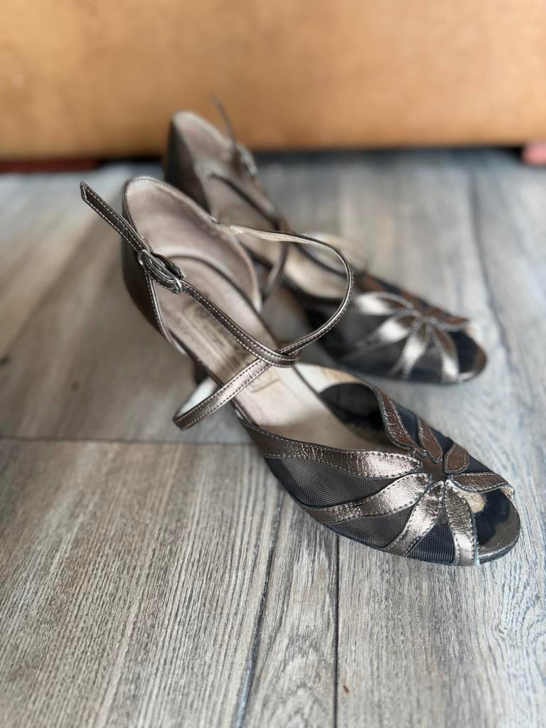 Prachtige Werner Kern Dansschoenen (Brons/Metallic) – Maat 6, Ophalen of Verzenden, Gebruikt, Schoenen