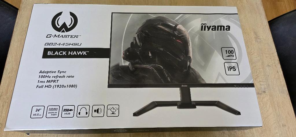 Iiyama G-Master GB2445HSU-B2 Zwart, Gaming, IPS, 101 t/m 150 Hz, Nieuw