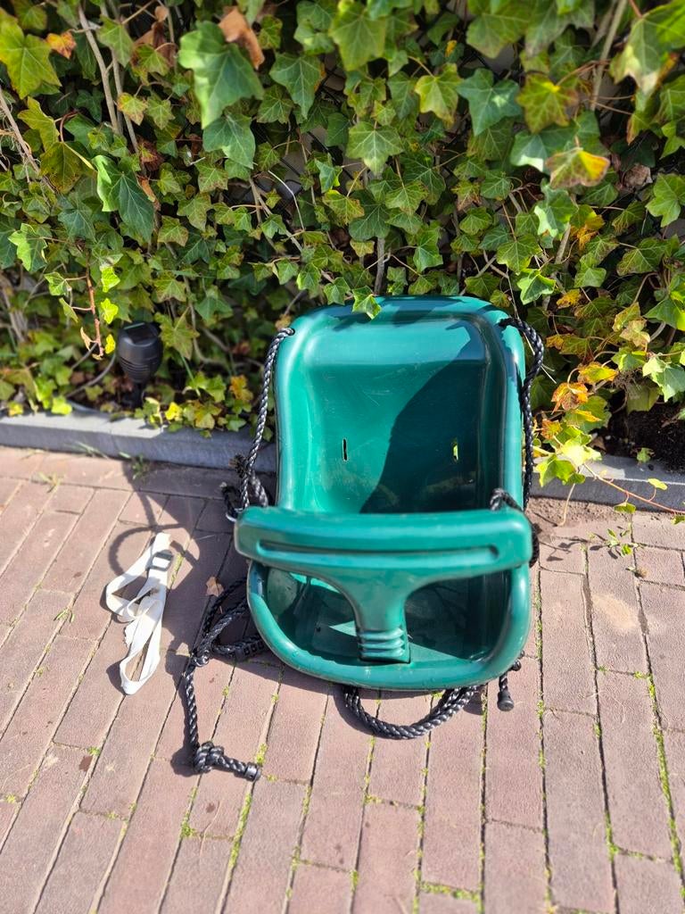 Groene babyschommel - gerepareerd en klaar voor gebruik, Kinderen en Baby's, Ophalen, Gebruikt