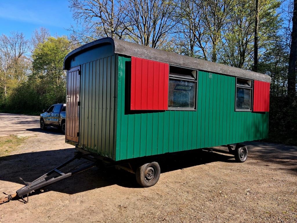 Pipowagen schaftwagen schaftkeet bouwkeet pipo wagen te koop, Ophalen, Zo goed als nieuw
