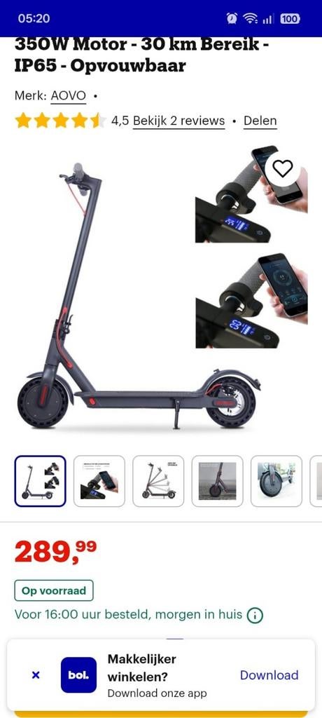 AOVO elektrische step, Ophalen, Elektrische step (E-scooter)