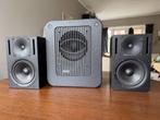 Genelec 1030A (2x) + Sub 7050A, Gebruikt, Overige typen, 120 watt of meer, Ophalen