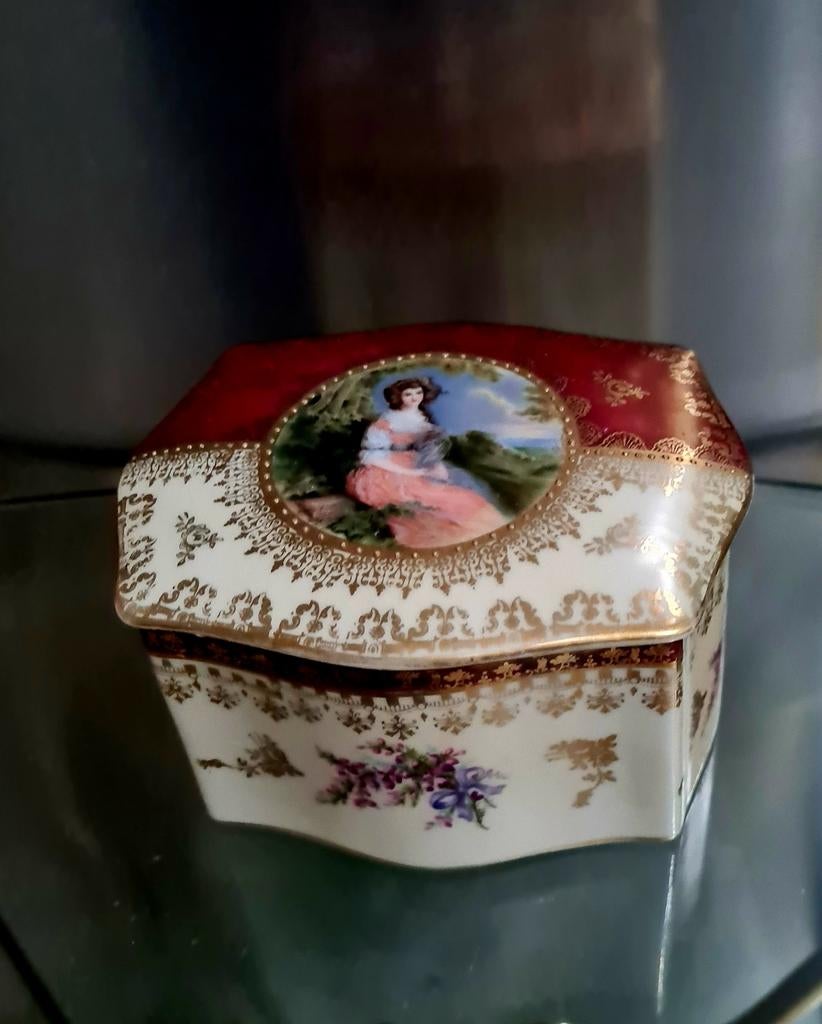 19 de eeuw antieke juwelen doos, Ophalen of Verzenden