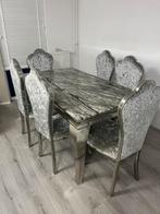 Marmeren eettafel en salontafel, 200 cm of meer, Zo goed als nieuw, Rechthoekig, 50 tot 100 cm