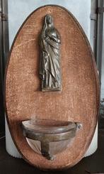 Antiek Maria schildje met wijwaterbakje, Ophalen