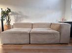 Beige velours loungebank – design bank Bolia, Ophalen, 100 tot 125 cm, Driepersoons, Zo goed als nieuw