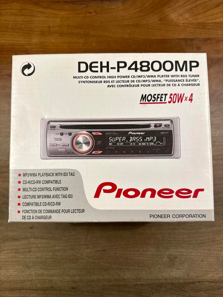 Pioneer DEH-P4800MP Autoradio met MP3 en Afstandsbediening, Ophalen of Verzenden, Gebruikt