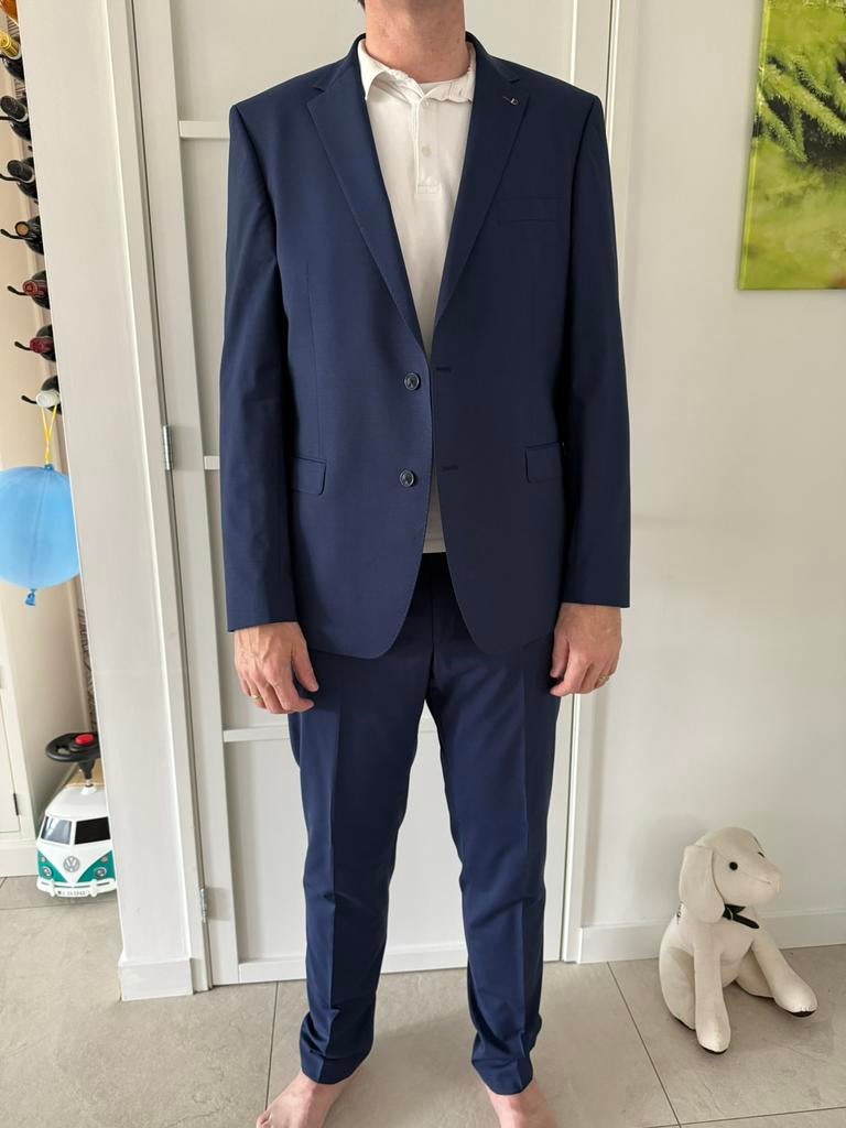 Digel pak modern fit maat 110, Kleding | Heren, Ophalen of Verzenden, Zo goed als nieuw, Overige maten, Blauw