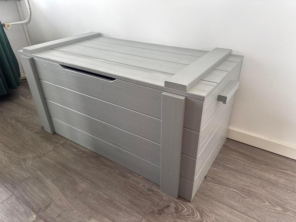 Grijze kunsstof kist, Ophalen, Gebruikt, 50 tot 100 cm, Minder dan 50 cm