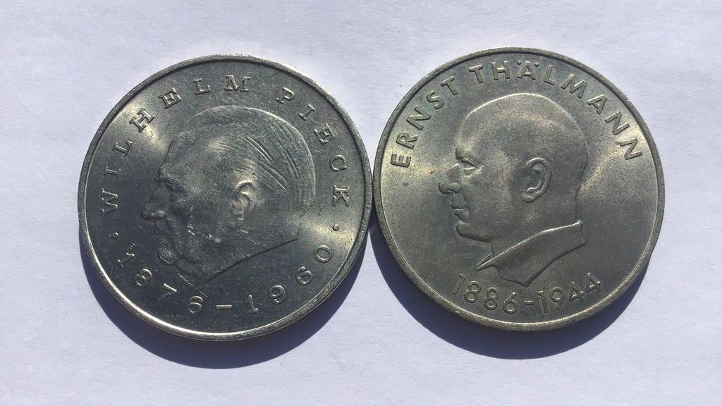 DDR 2 x 20 mark 1971 en 1972., Ophalen of Verzenden, Duitsland