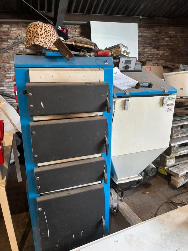 Elektromet EKO-KWP MDP 25 kW pelletketel - Goed, Huis en Inrichting, Kachels, Gebruikt, Vrijstaand, Pelletkachel, Hout, Ophalen