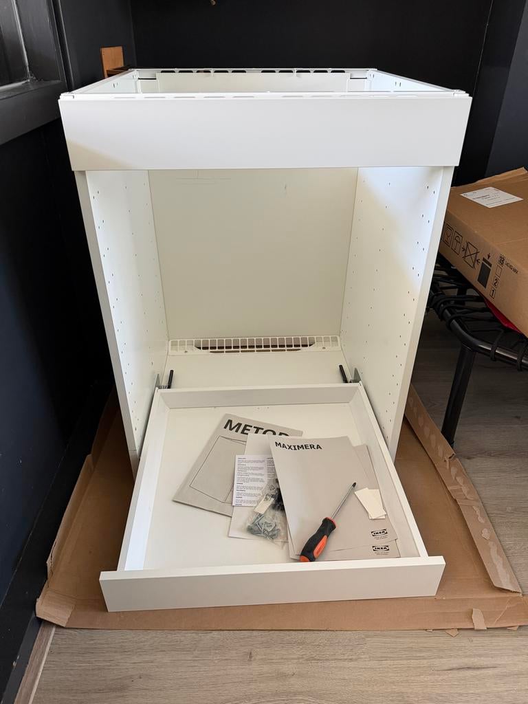 IKEA Metod onderkast met Maximera lade, wit, nieuw, Huis en Inrichting, Keuken | Keukenelementen, Wit, Nieuw, Minder dan 100 cm