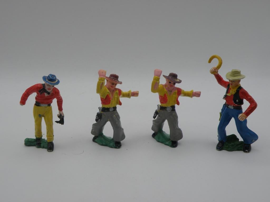Vintage antieke cowboys standbeeldjes jaren 60-70, Ophalen of Verzenden