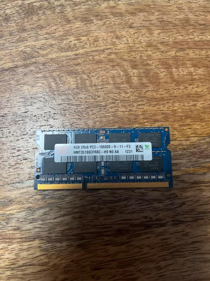 Hynix 4GB DDR3 RAM PC3-10600S Laptop Geheugen, Computers en Software, RAM geheugen, Zo goed als nieuw, Laptop, 4 GB, DDR3, Ophalen of Verzenden
