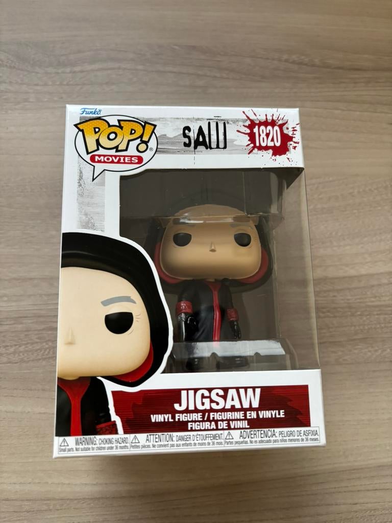Funko Pop! Movies #1820 Jigsaw Saw Horror Collectible in Bo, Funko Europe, Ophalen of Verzenden, Zo goed als nieuw, 4th floor, 1 Queen Caroline St, London W6 9YN, Verenigd Koninkrijk