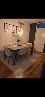 Mooie houten eettafel, Huis en Inrichting, Ophalen, Eikenhout, 100 tot 150 cm, Zo goed als nieuw