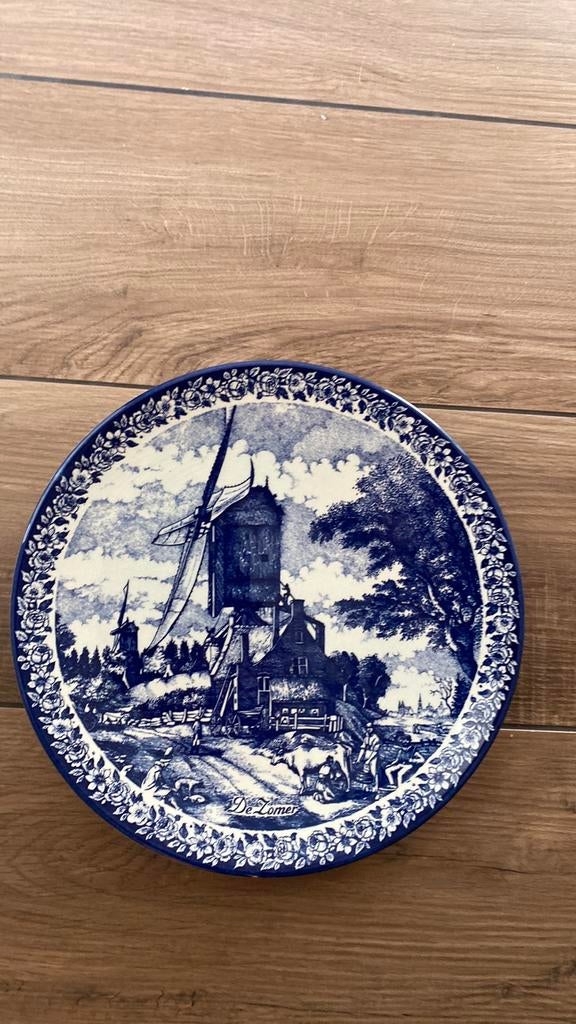 Delfts Blauw Chemkefa ‘De Zomer’ wandbord als nieuw !, Antiek en Kunst, Ophalen