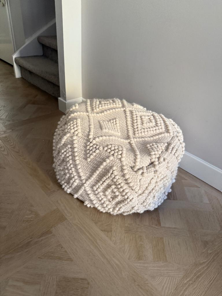 Poef Maison du Monde, Minder dan 50 cm, Minder dan 50 cm, Ophalen of Verzenden, Zo goed als nieuw