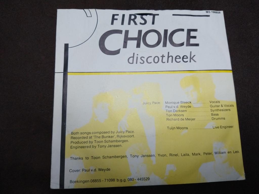 Single van discotheek first choice in Beugen, Ophalen of Verzenden, Gebruikt, Overige formaten