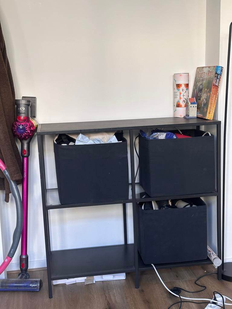 Zwart metalen rek, Huis en Inrichting, Kasten | Overige, Ophalen, Gebruikt