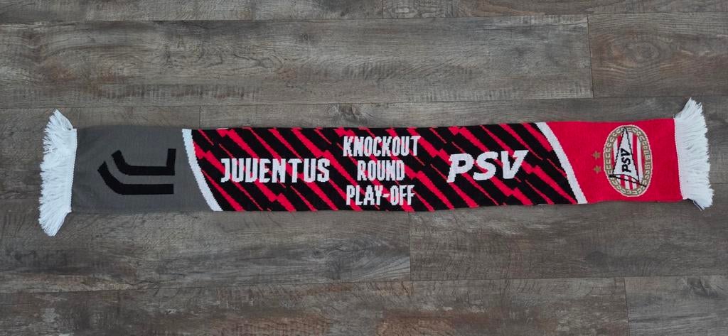Sjaal Juventus - PSV, Verzamelen, Sportartikelen en Voetbal, Ophalen of Verzenden, Zo goed als nieuw, PSV, Vaantje of Sjaal