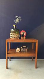 Art Deco Bijzettafel, Vintage Houten Tafel met dubbel blad, Ophalen, Gebruikt, Onbekend, Onbekend