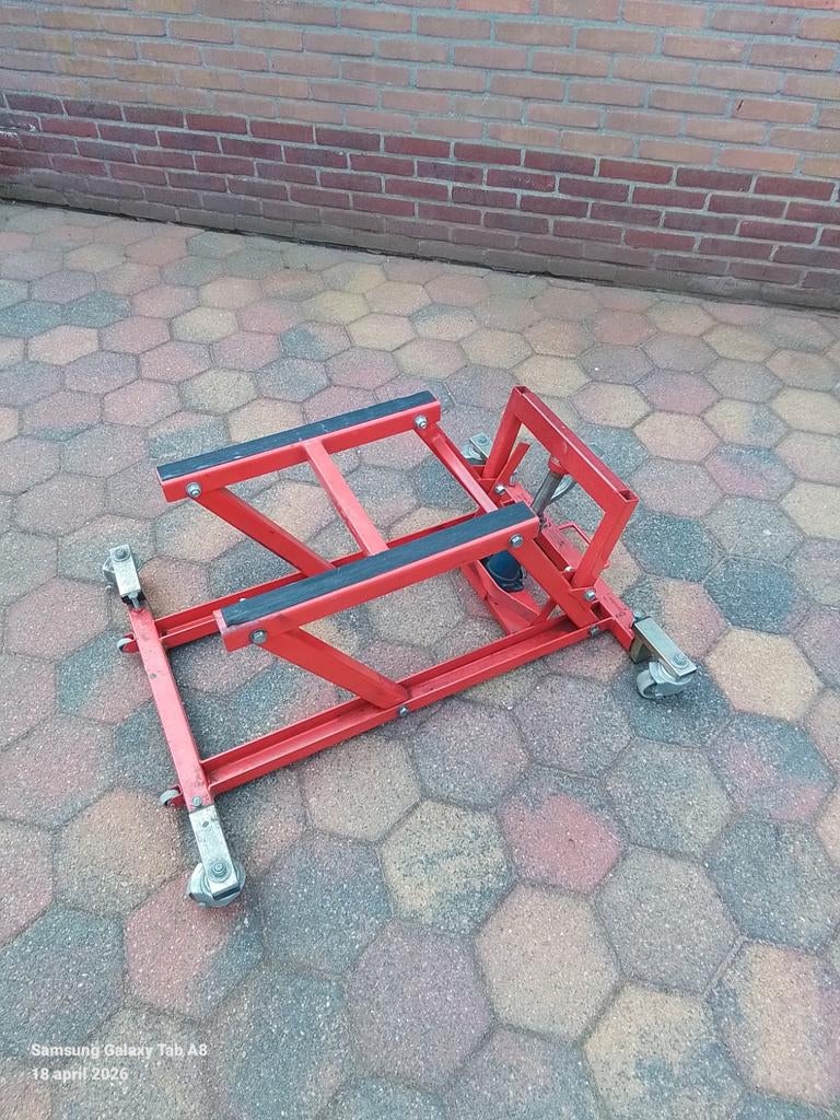 Wiltec set motorkrik voor ATV Quad krik 680 kg montagestandaard op wielen standaard voor autokrik tot 680 kg motorlift motorstandaard hydraulische