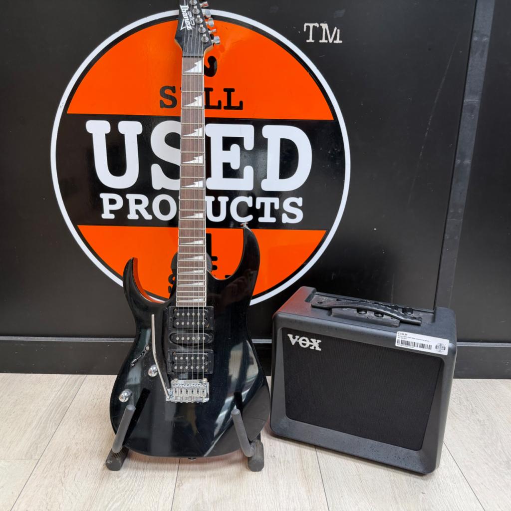 Ibanez GRG170DX-BKN elektrische gitaar + Vox VX15GT, Ibanez, Zo goed als nieuw, Support@ibanez.com, 1-3, Kanda Surugadai 2-chome
Chiyoda, Tokyo 101-8310
Japan