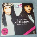 Milli Vanilli lp All or Nothing, Ophalen of Verzenden, 1980 tot 2000, Gebruikt, 12 inch