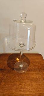 Glazen taartplateau met stolp, Overige typen, Ophalen of Verzenden, Effen, Glas