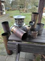 Enkele rvs toebehoren rookkanaal 200mm, Doe-het-zelf en Verbouw, Buizen en Afvoer, Ophalen, Afvoer, Gebruikt, Rvs