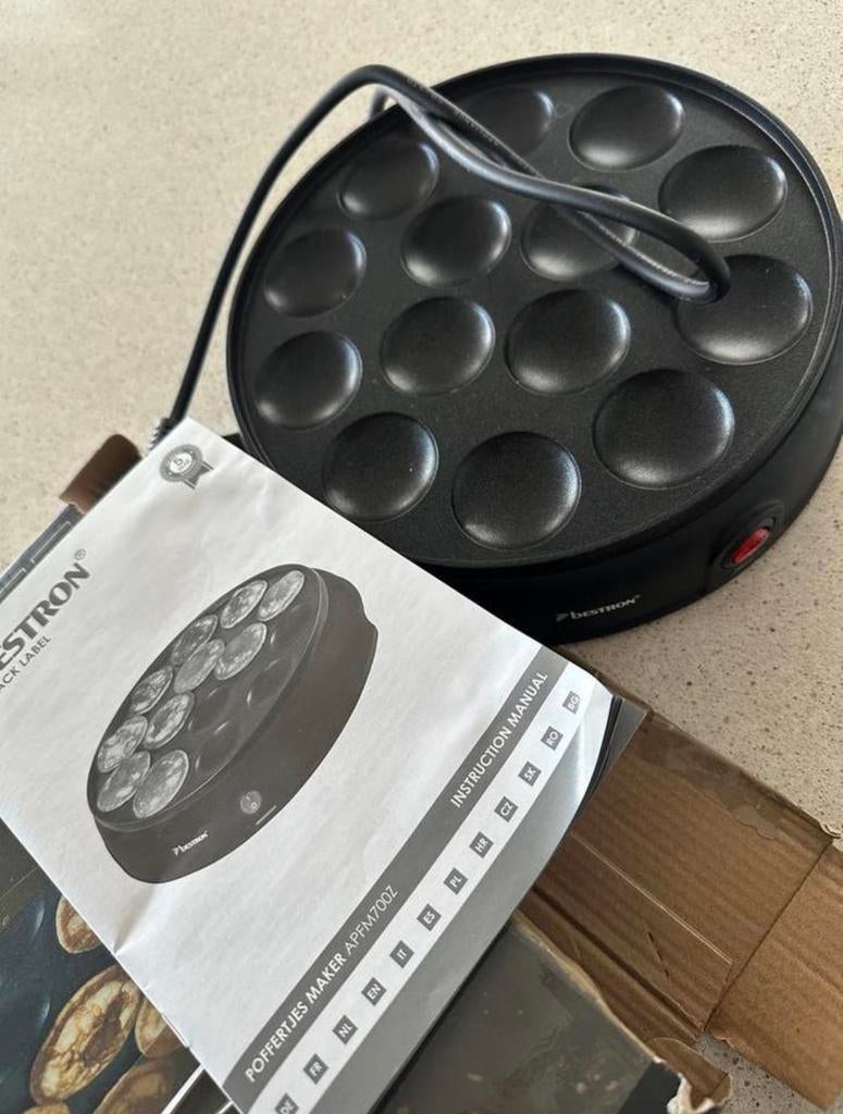 Bestron Poffertjes Maker APFM700Z - Nieuw in doos, Ophalen, Zo goed als nieuw