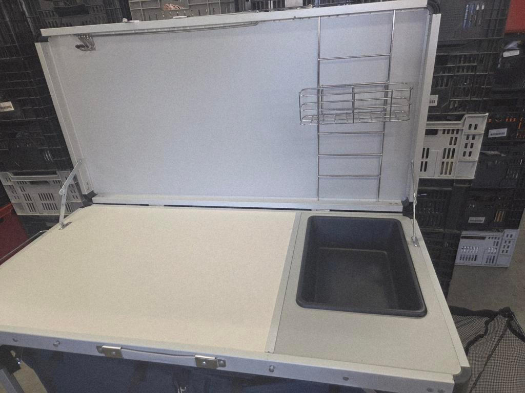 Camping Keuken Opvouwbaar met Spoelbak en Opbergruimte, Ophalen of Verzenden, Zo goed als nieuw