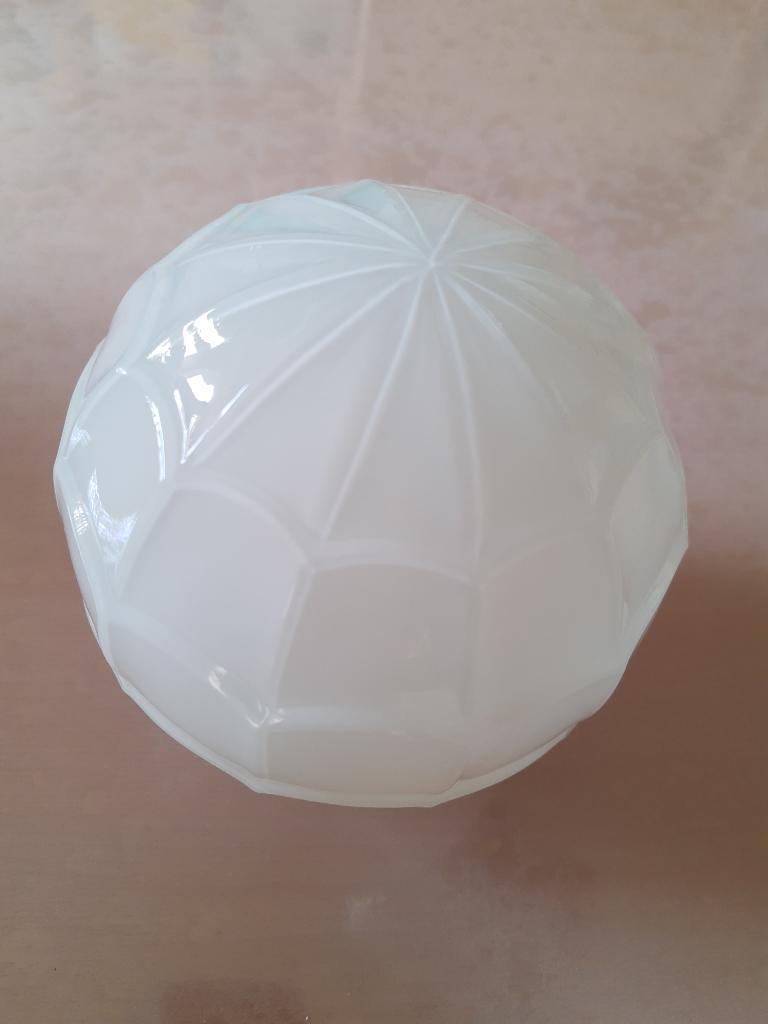 Witte Thabur art deco plafondlamp, Huis en Inrichting, Lampen | Plafondlampen, Ophalen of Verzenden, Gebruikt, Glas