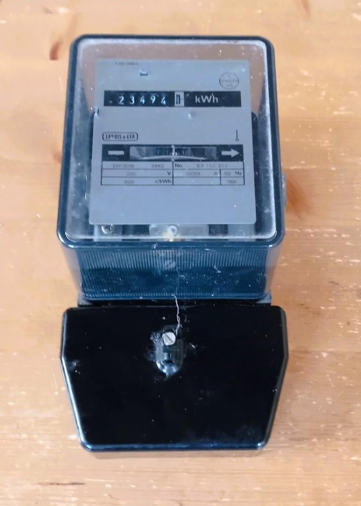 Oude stroom meter, Doe-het-zelf en Verbouw, Meetapparatuur, Ophalen of Verzenden, Gebruikt, Elektriciteit