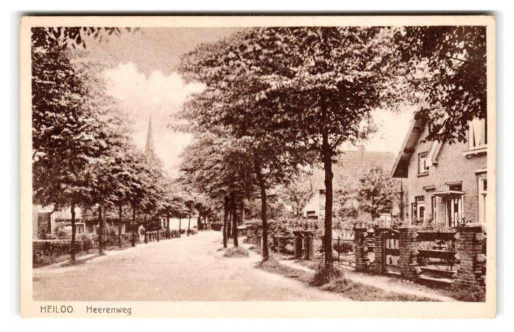 Heiloo, Heerenweg, Verzamelen, Ansichtkaarten | Nederland, Verzenden, 1920 tot 1940, Gelopen, Noord-Holland