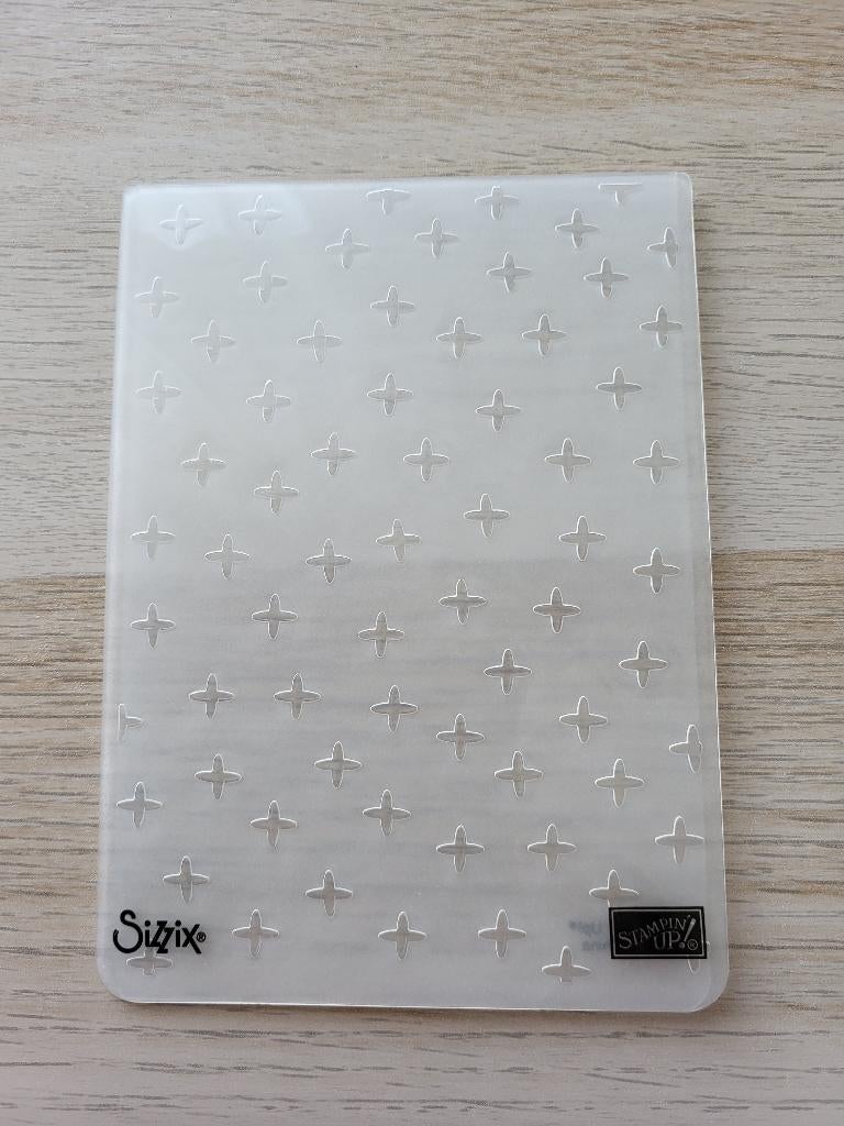 Sizzix Stampin Up Embossing Folder Plus Signs, Hobby en Vrije tijd, Scrapbooking, Verzenden, Nieuw, Frame of Mal, Sizzix