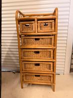 Rotan kastje met lades, Huis en Inrichting, Kasten | Ladekasten, Ophalen, 100 tot 150 cm, 50 tot 100 cm, Zo goed als nieuw