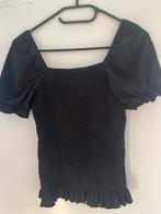 Zwarte top met pofmouwtjes, merk Amy & Ivy, maat xs, Zwart, Ophalen of Verzenden, Zo goed als nieuw, Korte mouw