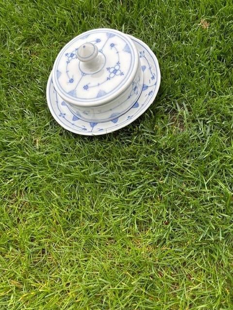 Boterschaal van Jager Eisenberg orginal blauw saks, Ophalen of Verzenden