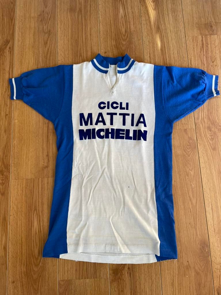 Wielershirt Michelin vintage wol, Gebruikt, Heren, Ophalen of Verzenden, L