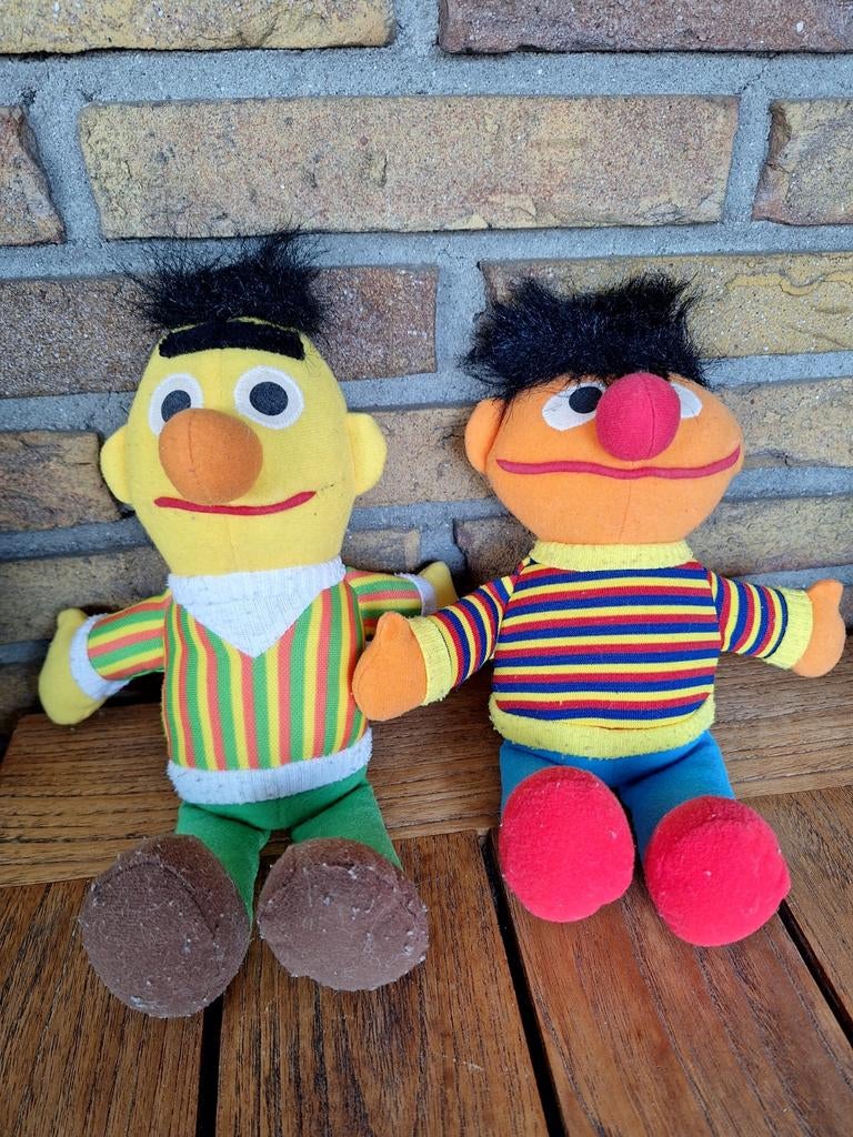 Bert en Ernie knuffels - Sesamstraat, Gebruikt, Overige merken, Overige karakters, Overige typen