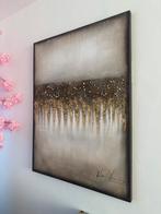 KARE Design Abstract Schilderij 120x90 - Goud Zwart, Ophalen