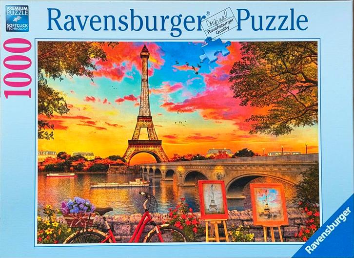 Ravensburger Legpuzzel 1000 stukjes - Eiffeltoren, Hobby en Vrije tijd, Denksport en Puzzels, Zo goed als nieuw, Legpuzzel, 500 t/m 1500 stukjes
