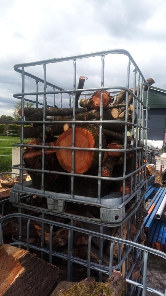 1,5m3 haardhout blokken kers - gekloofd mogelijk, Tuin en Terras, Haardhout, Minder dan 3 m³, Ophalen of Verzenden