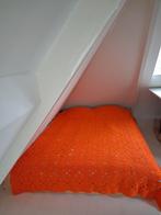 Vintage gehaakte oranje sprei - 200x240 cm, Ophalen of Verzenden, Tweepersoons, Overige typen