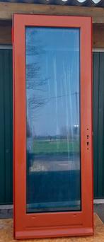 Hardhouten deur met driepuntssluiting en Triple glas, Ophalen, 80 tot 100 cm, 215 cm of meer, Nieuw