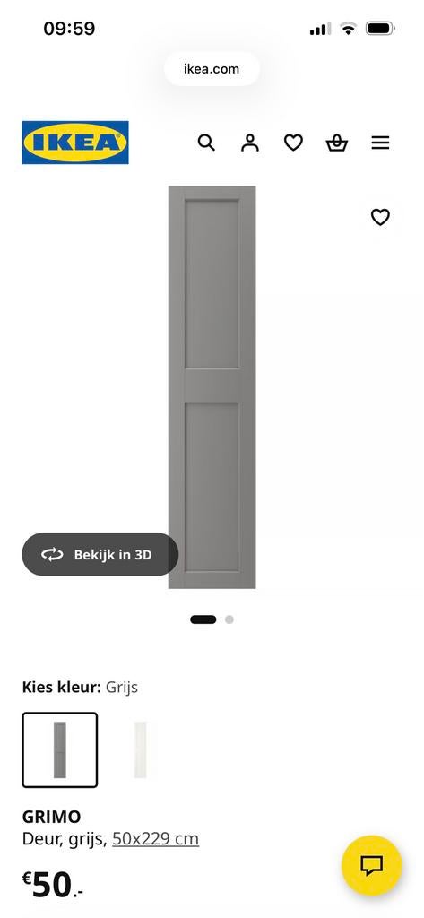 IKEA Pax deuren, Ophalen, 200 cm of meer, 50 tot 100 cm, Zo goed als nieuw